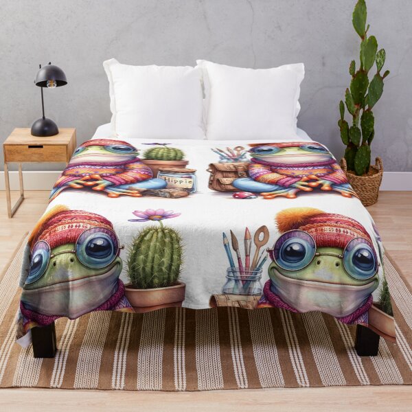 Item preview, Funky Frogs Hopping Into Zen! Cute Watercolor Hippie Frog designed and sold by dcohea.