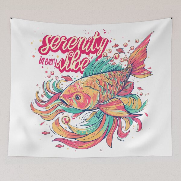 Item preview, "Calmness in every mood" colorful fish designed and sold by FinFriends.