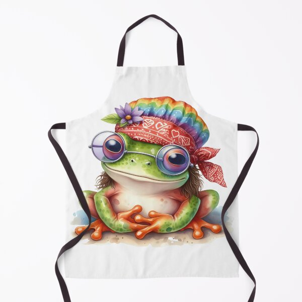 Item preview, Funky Frogs Hopping Into Zen! Cute Watercolor Hippie Frog designed and sold by dcohea.