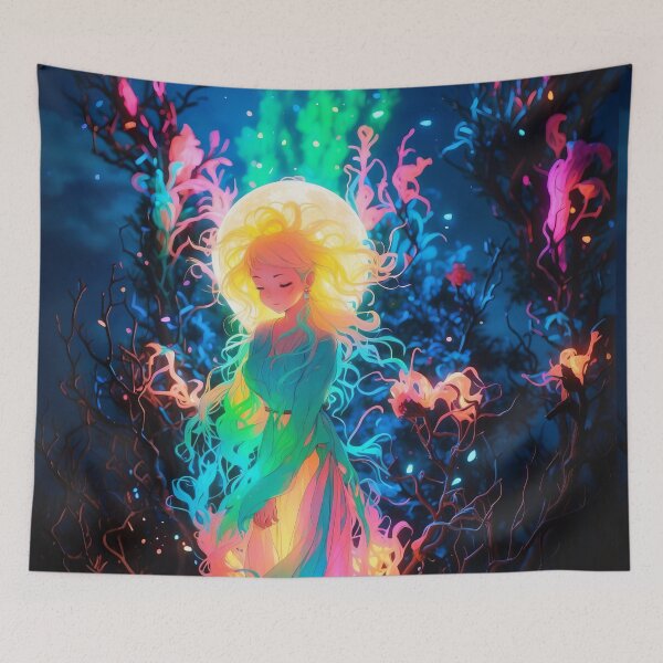 Item preview, Moonlit Radiance: Enchanted Maiden Aglow with Ethereal Light designed and sold by ArtComixHaven.