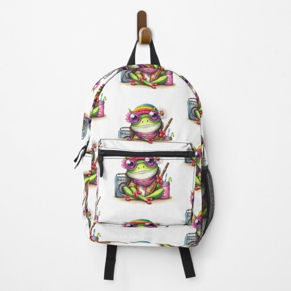Item preview, Funky Frogs Hopping Into Zen! Cute Watercolor Hippie Frog designed and sold by dcohea.
