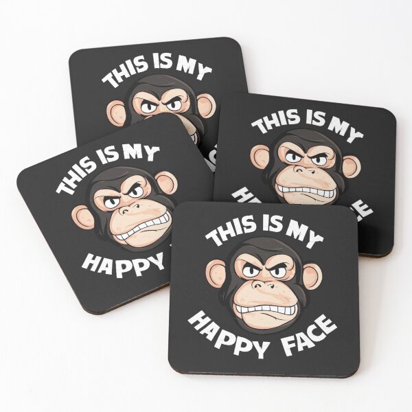 Item preview, grumpy monkey - this is my happy face designed and sold by 123ks.