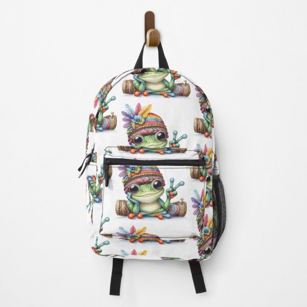 Item preview, Funky Frogs Hopping Into Zen! Cute Watercolor Hippie Frog designed and sold by dcohea.
