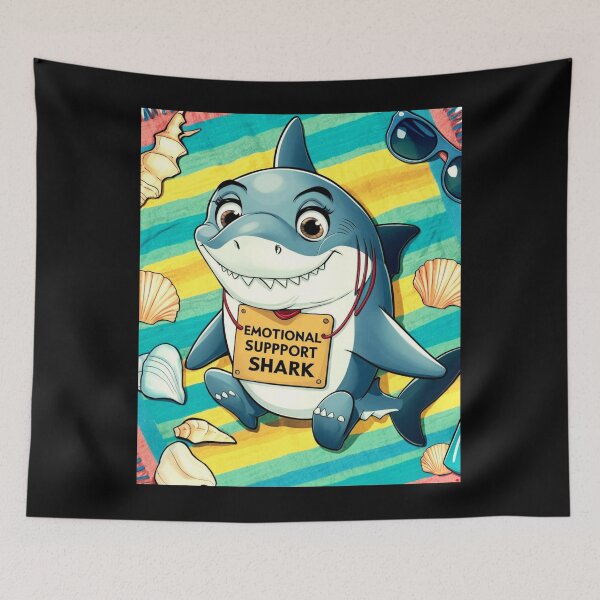 Item preview, Emotional Support Shark funny gift t-shirt  designed and sold by urszulakier.