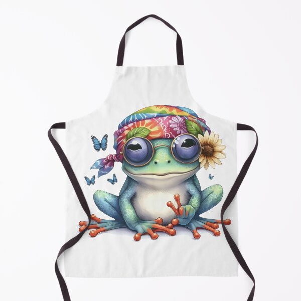 Item preview, Funky Frogs Hopping Into Zen! Cute Watercolor Hippie Frog designed and sold by dcohea.