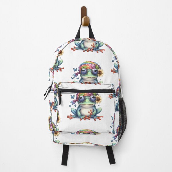 Item preview, Funky Frogs Hopping Into Zen! Cute Watercolor Hippie Frog designed and sold by dcohea.