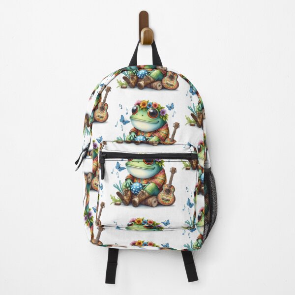 Item preview, Funky Frogs Hopping Into Zen! Cute Watercolor Hippie Frog designed and sold by dcohea.
