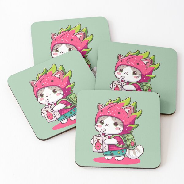 Item preview, Dragonfruit Juice Kitty designed and sold by KilkennyCat Art.