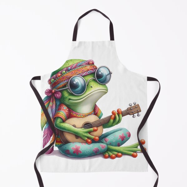 Item preview, Funky Frogs Hopping Into Zen! Cute Watercolor Hippie Frog designed and sold by dcohea.