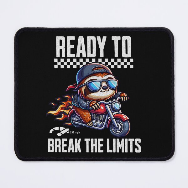Item preview, Break The Limits Sloth Motorcycle designed and sold by RockBeeDesigns.