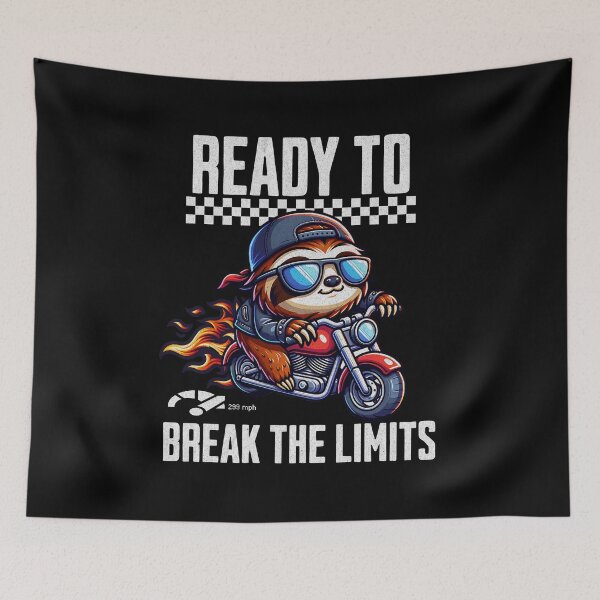 Item preview, Break The Limits Sloth Motorcycle designed and sold by RockBeeDesigns.