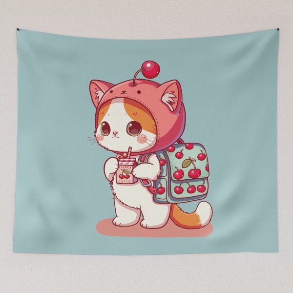 Item preview, CherryJuice Kitty designed and sold by KilkennyCat Art.