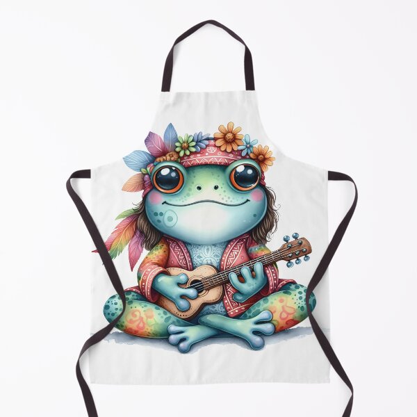 Item preview, Funky Frogs Hopping Into Zen! Cute Watercolor Hippie Frog designed and sold by dcohea.