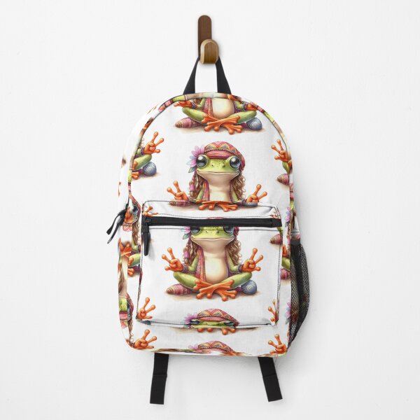 Item preview, Funky Frogs Hopping Into Zen! Cute Watercolor Hippie Frog designed and sold by dcohea.