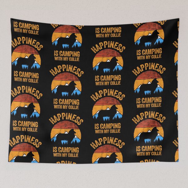 Item preview, Vintage Happiness Is Camping With My Rough Collie designed and sold by Guarddogdrive.
