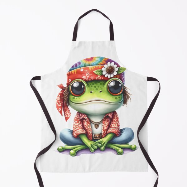 Item preview, Funky Frogs Hopping Into Zen! Cute Watercolor Hippie Frog designed and sold by dcohea.