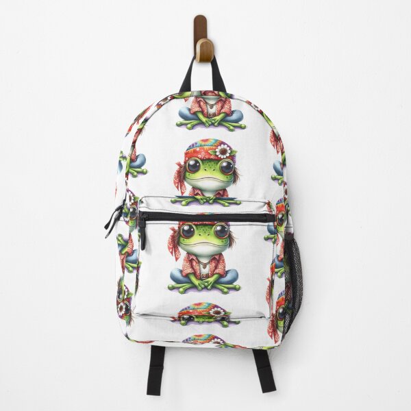 Item preview, Funky Frogs Hopping Into Zen! Cute Watercolor Hippie Frog designed and sold by dcohea.