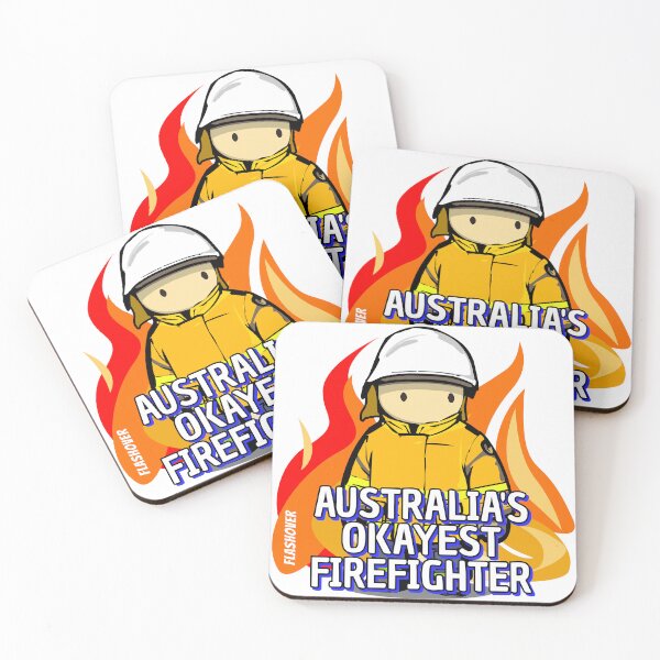 Item preview, Australia's Okayest Firefighter - Large Design - Rural - Male - White Helmet designed and sold by Flashover.