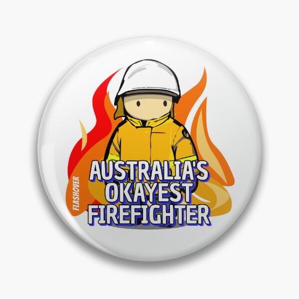 Item preview, Australia's Okayest Firefighter - Large Design - Rural - Male - White Helmet designed and sold by Flashover.