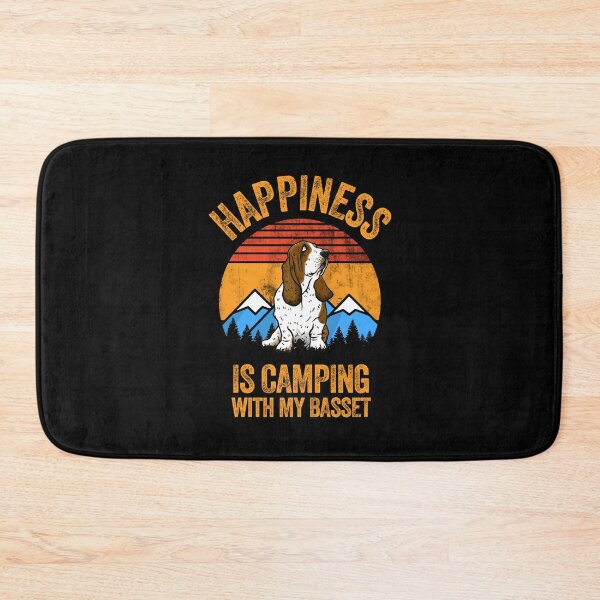 Item preview, Vintage Happiness Is Camping With My Basset Hound designed and sold by Guarddogdrive.