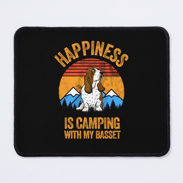 Item preview, Vintage Happiness Is Camping With My Basset Hound designed and sold by Guarddogdrive.