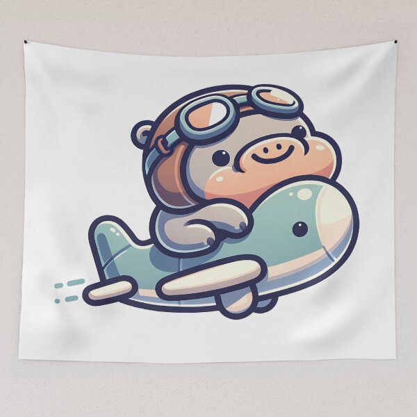 Item preview, Skybound Hippo: The Aviator designed and sold by 0penvimark.