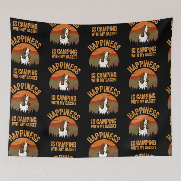 Item preview, Country Happiness Is Camping With My Basset Hound designed and sold by Guarddogdrive.