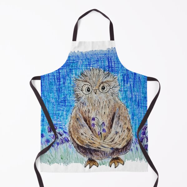 Item preview, Little Owl with Bluebells designed and sold by wildseadesign.