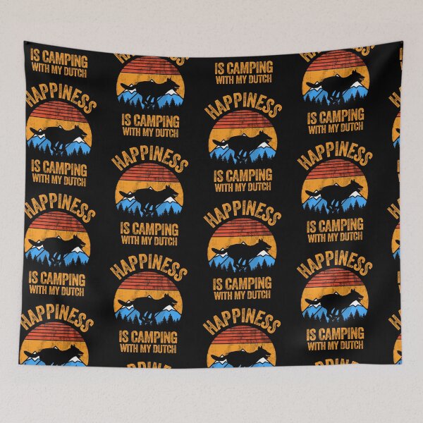 Item preview, Vintage Happiness Is Camping With My Dutch Shepherd designed and sold by Guarddogdrive.