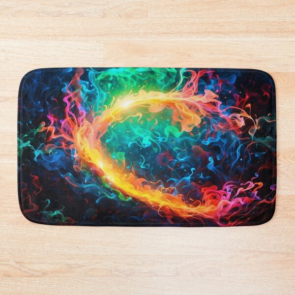 Item preview, Ethereal Flame Ring Dancing Lights in the Cosmic Void designed and sold by ArtComixHaven.