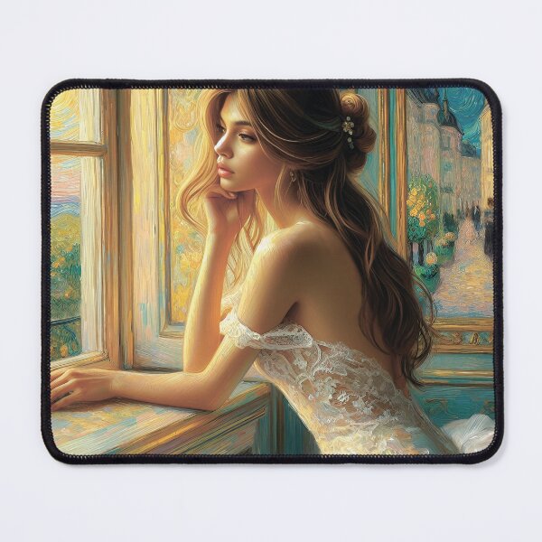 Item preview, "The girl at the window" is a popular theme in art designed and sold by aleksandr13.