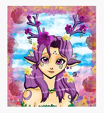 Spring Nymph Violet Photographic Print