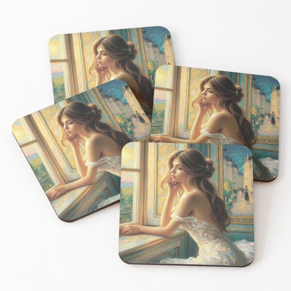 Item preview, "The girl at the window" is a popular theme in art designed and sold by aleksandr13.