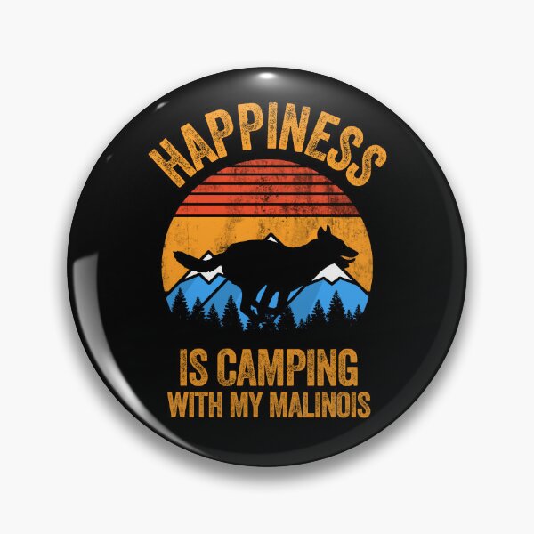 Item preview, Vintage Happiness Is Camping With My Belgian Malinois designed and sold by Guarddogdrive.