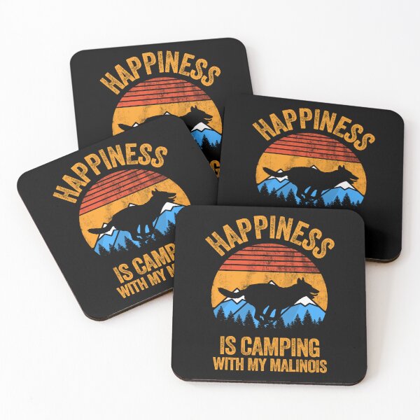 Item preview, Vintage Happiness Is Camping With My Belgian Malinois designed and sold by Guarddogdrive.