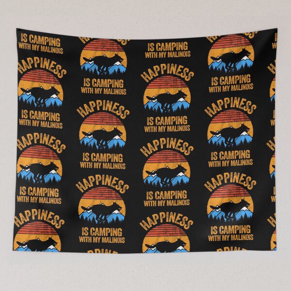 Item preview, Vintage Happiness Is Camping With My Belgian Malinois designed and sold by Guarddogdrive.