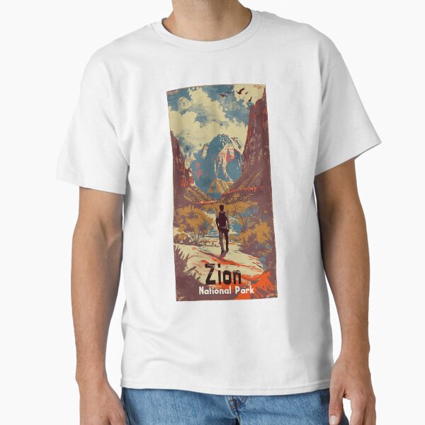 Vista previa del artículo con la obra «Cartel cartel de viaje retro vintage - Parque Nacional Zion, Utah», diseñado y vendido por Kynaios.