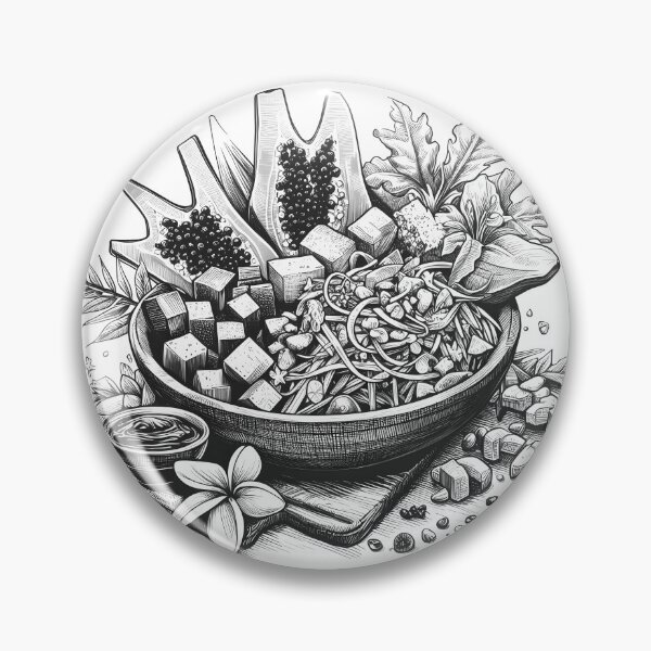 Item preview, Thai food line drawing art designed and sold by fatimah-SL.