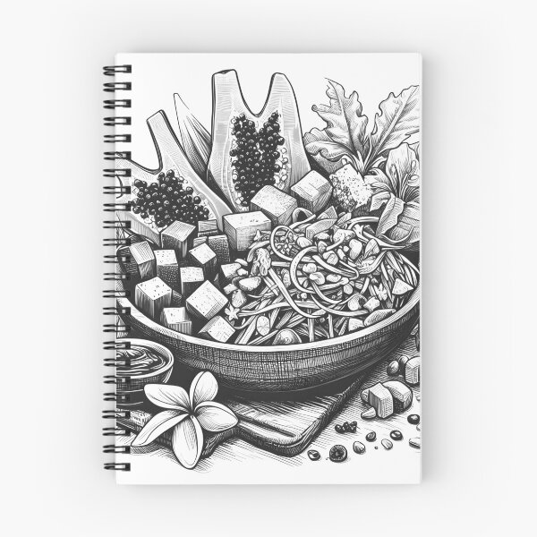 Item preview, Thai food line drawing art designed and sold by fatimah-SL.