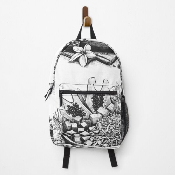 Item preview, Thai food line drawing art designed and sold by fatimah-SL.