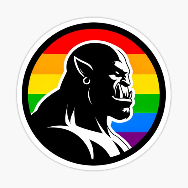 LGBTQ Pride Bara Orc Rainbow Logo Sticker