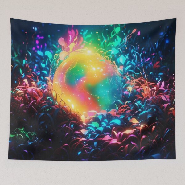 Item preview, Neon Genesis A Vivid Creation Within the Twilight Grass designed and sold by ArtComixHaven.