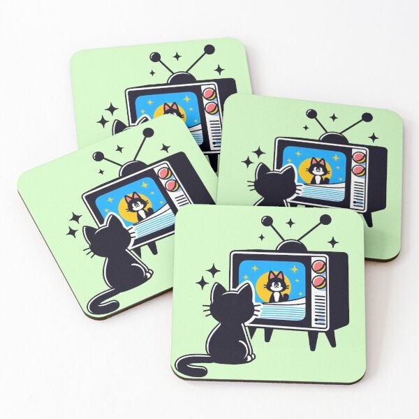 Item preview, Cat watching TV designed and sold by Vkinsify.