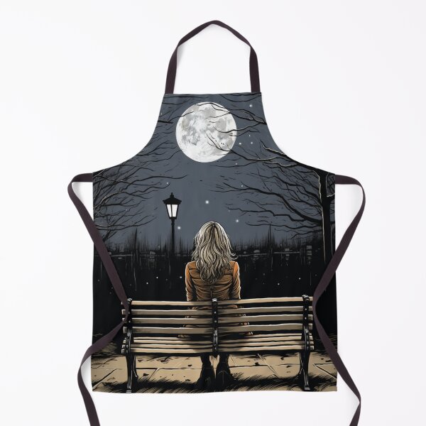 Item preview, Woman Sat on Moonlit Bench designed and sold by whitecat23.