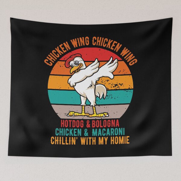 Item preview, Chicken wing chicken wing hot dog and bologna, chicken and macaroni chillin’ with my homies designed and sold by TeeFleet Noble.