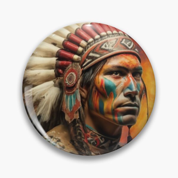 Item preview, Native American Indian Chief Jigsaw Puzzles Adults Kids 1000+ Pieces Native Warrior Chief Puzzle Design Hobby Love Vibrant Decor Unique gift designed and sold by Benjamin Heffernan.