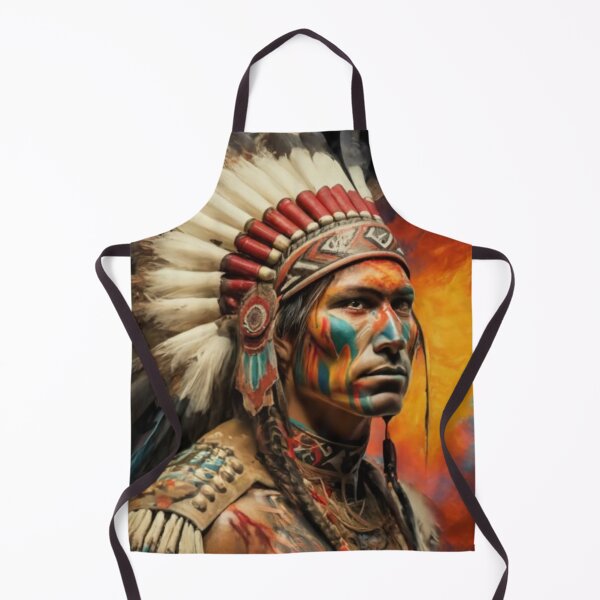 Item preview, Native American Indian Chief Jigsaw Puzzles Adults Kids 1000+ Pieces Native Warrior Chief Puzzle Design Hobby Love Vibrant Decor Unique gift designed and sold by Benjamin Heffernan.