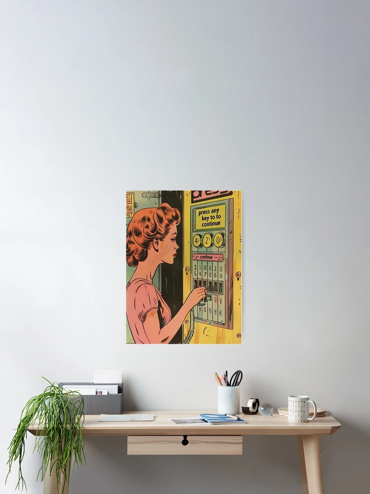 Thumbnail 2 of 3, Poster, Press Any Key To Continue designed and sold by RENcraft.