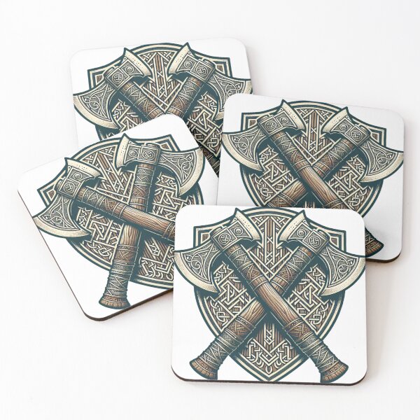 Item preview, Crossed Viking Axes designed and sold by Belarte.shop.