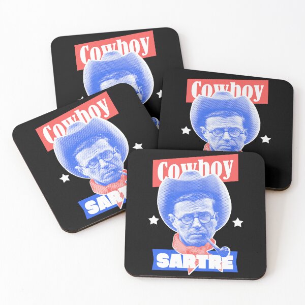 Artikelvorschau, Cowboy Carter (Sartre) - Lustiges Philosophie-MEME Jean-Paul Sartre entworfen und verkauft von Any Color Designs.